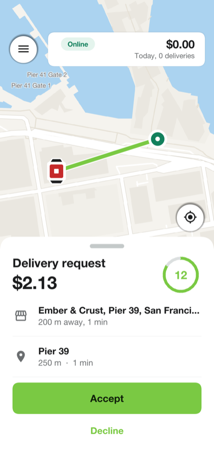 Savor courier delivery offer
